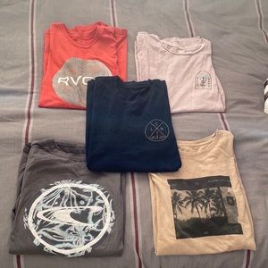Bundle of 5 Mens Surf Shop Shirts (Large/Medium)